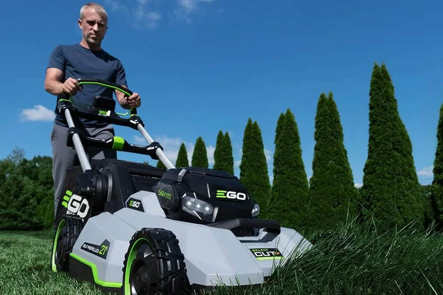 cordless self propelled lawn mower